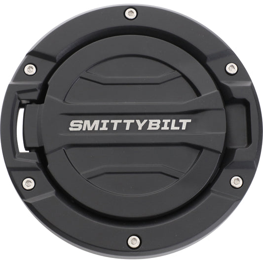 Smittybilt 2018-2025 Jeep Wrangler JL/JLU Billet Style Gas Cover, Black, 18+ 75008