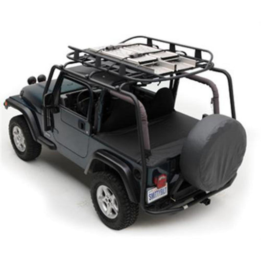 Smittybilt 2007-2018 Jeep Wrangler JKU SRC Roof Rack, Textured Black, Box 1 of 2, 76717-01