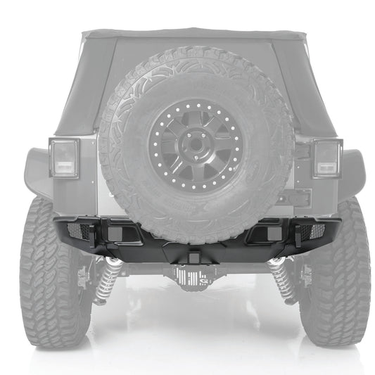 Smittybilt 2007-2018 Jeep Wrangler JK/JKU Stryker Rear Bumper, Textured Black, 76732