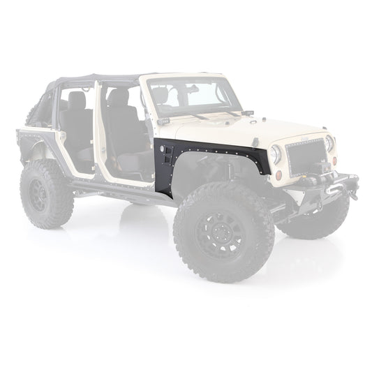 Smittybilt 2007-2018 Jeep Wrangler JK/JKU XRC Front Armor Fenders, Textured Black, 76880