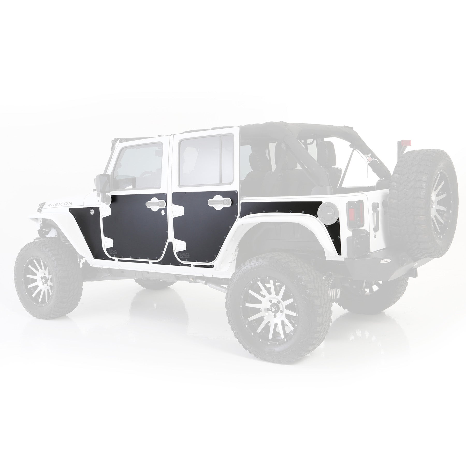 Smittybilt 2007-2018 Jeep Wrangler JKU Mag-Armor, Magnetic Trail Skins, Black, 76994