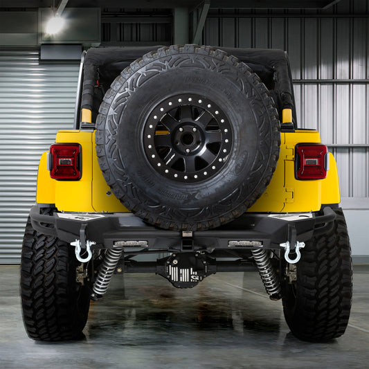 Smittybilt 2018-2025 Jeep Wrangler JL/JLU SRC Gen 2 Rear Bumper, Textured Black, 18+, 77714