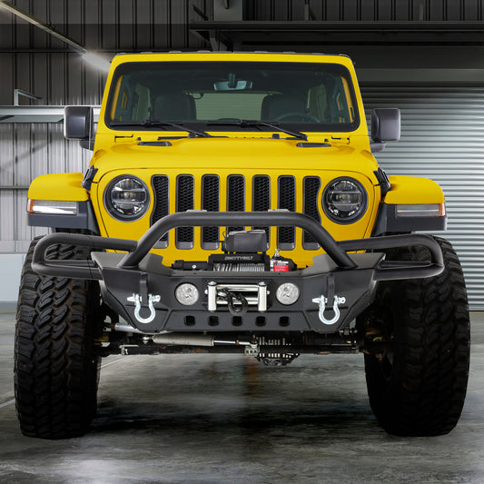 Smittybilt 2018-2025 Jeep Wrangler JLU SRC Gen 2 Front Bumper, Textured Black, 18+, 77724