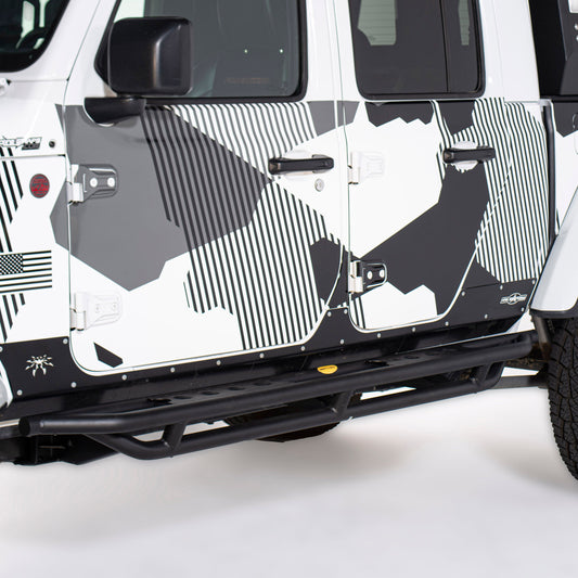 Smittybilt 2020-2025 Jeep Gladiator JT SRC Side Armor with Step, Textured Black, 20+, 79634