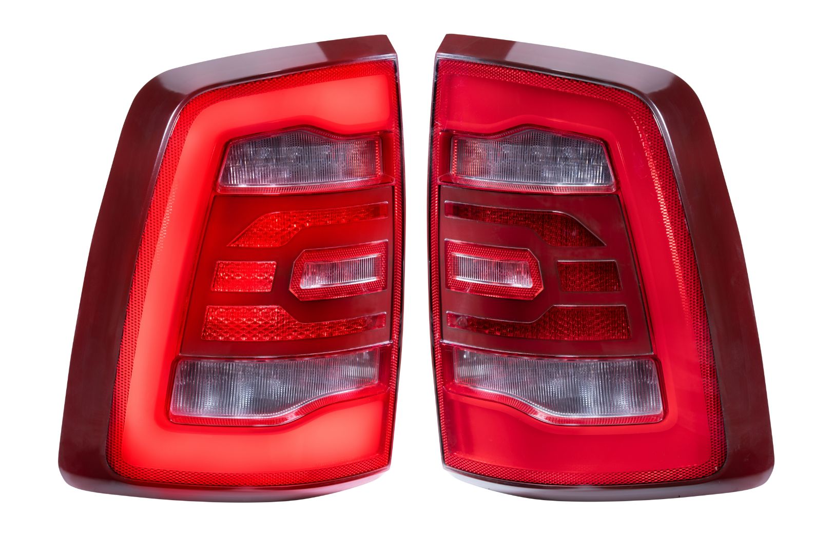 GTR Lighting Dodge Ram Carbide LED Tail Lights, 2009-2018, Pair, Facelift, Red, GTR.TL05