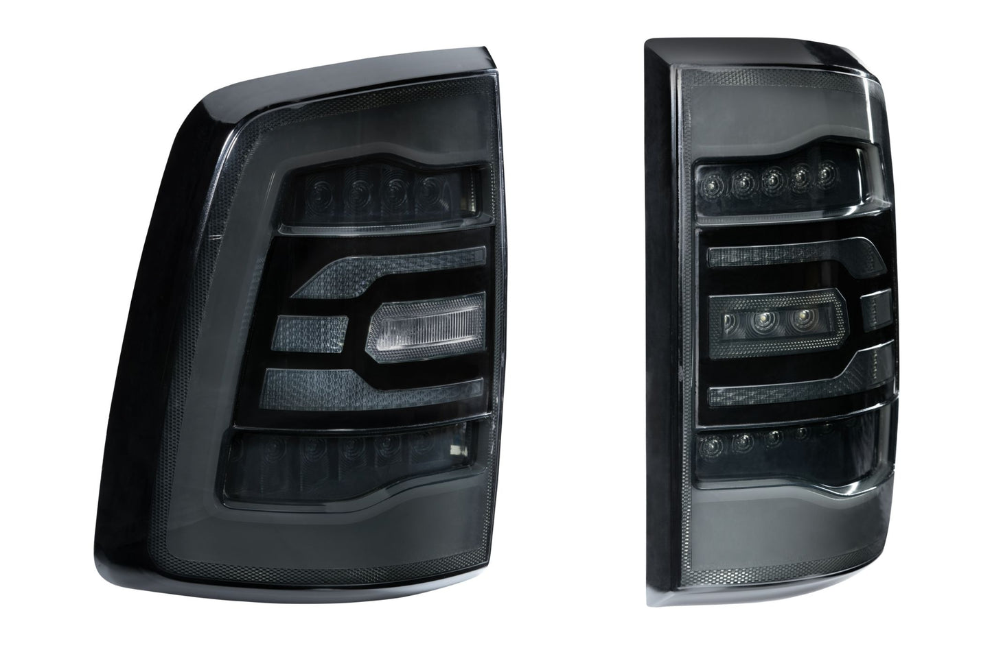 GTR Lighting Dodge Ram Carbide LED Tail Lights, 2009-2018, Pair, Facelift, Smoked, GTR.TL10