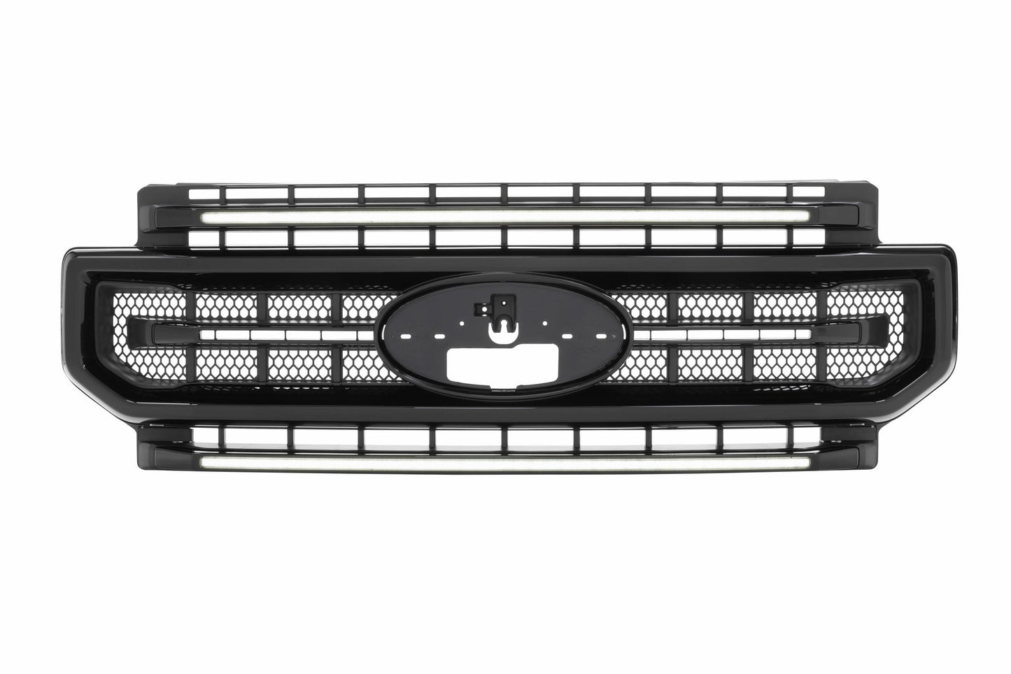 Morimoto Ford Super Duty XBG LED Grilles, 2020-2022, All Models, Gloss Black, White DRL, XBG10