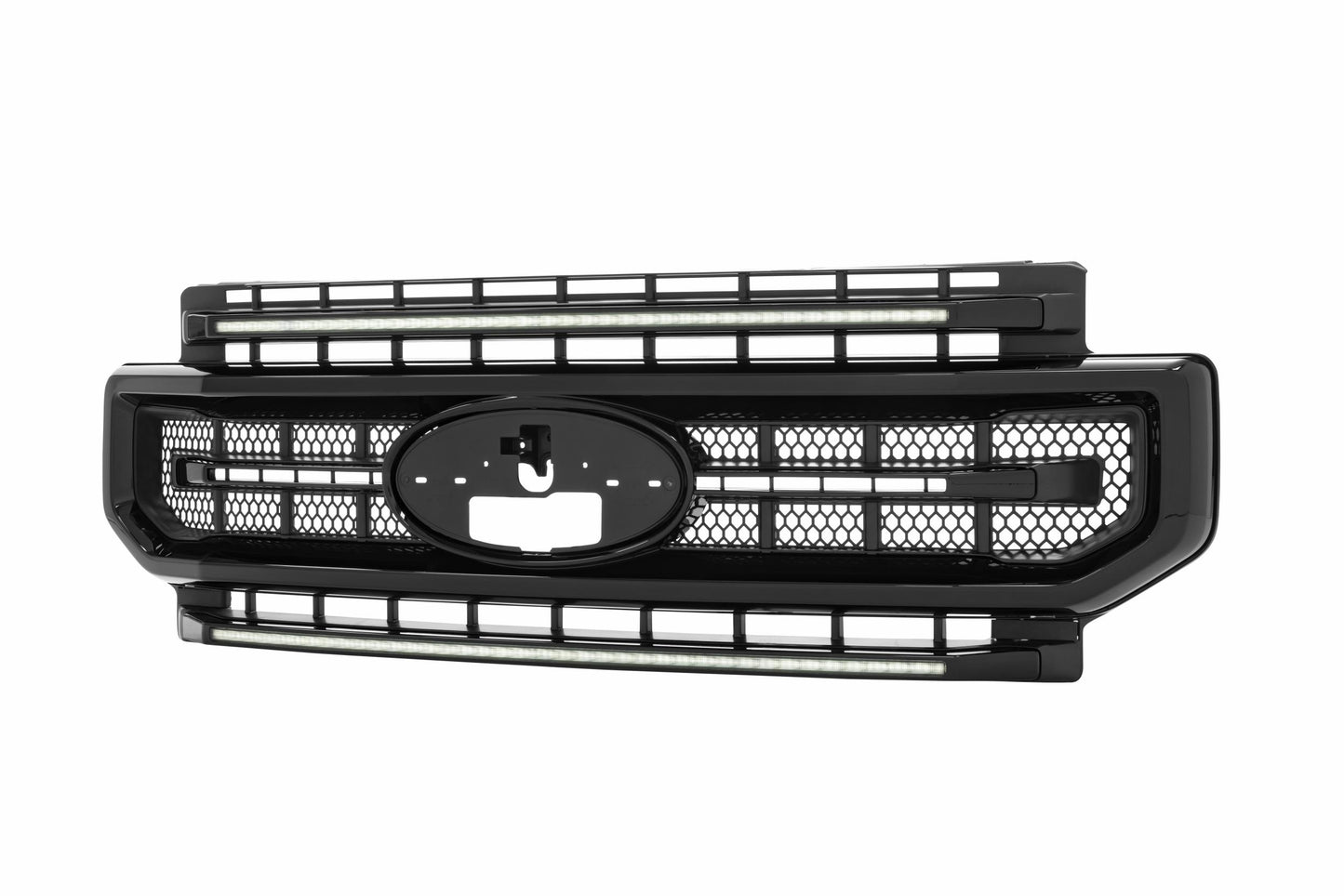 Morimoto Ford Super Duty XBG LED Grilles, 2020-2022, All Models, Gloss Black, White DRL, XBG10