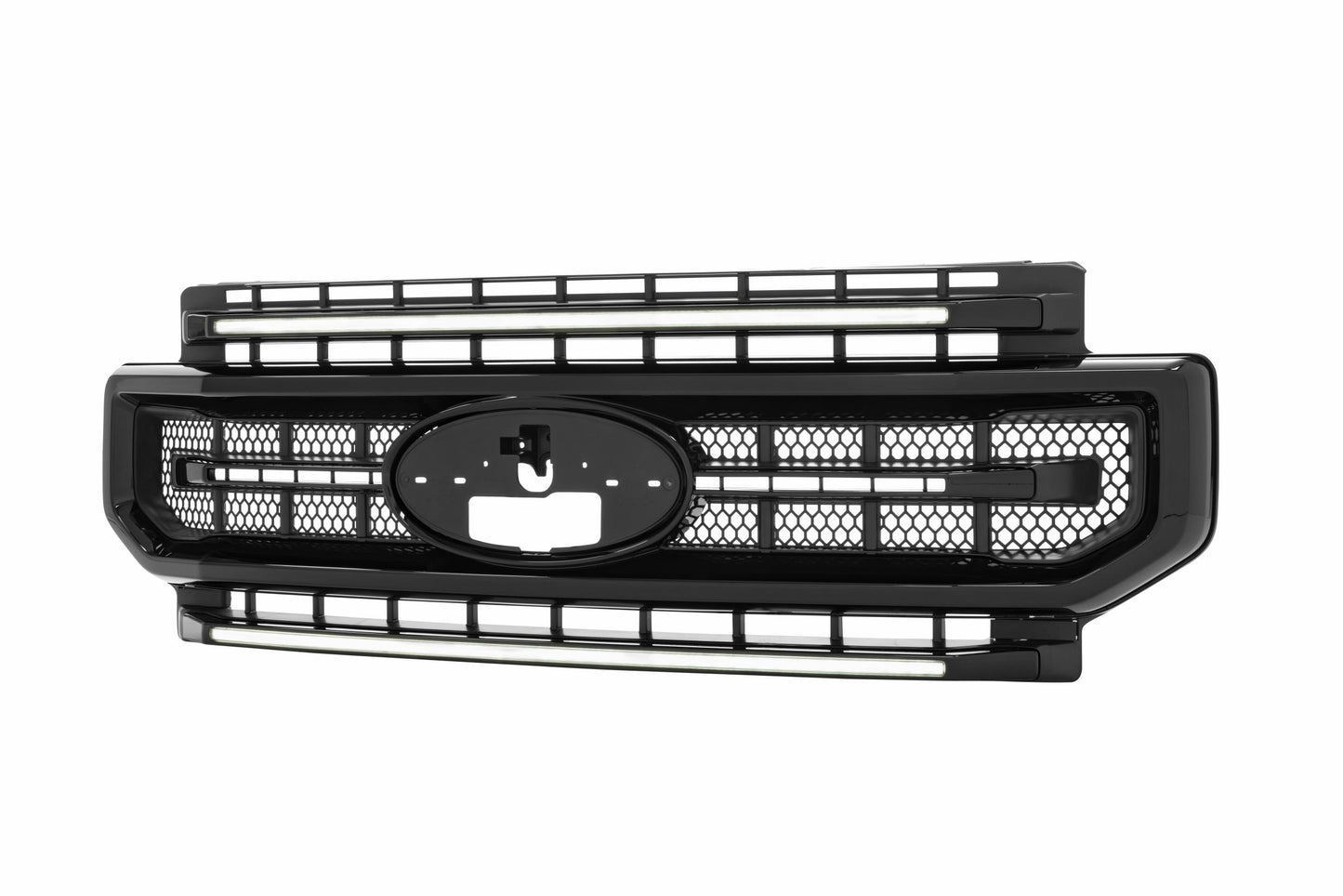 Morimoto Ford Super Duty XBG LED Grilles, 2020-2022, All Models, Gloss Black, White DRL, XBG10