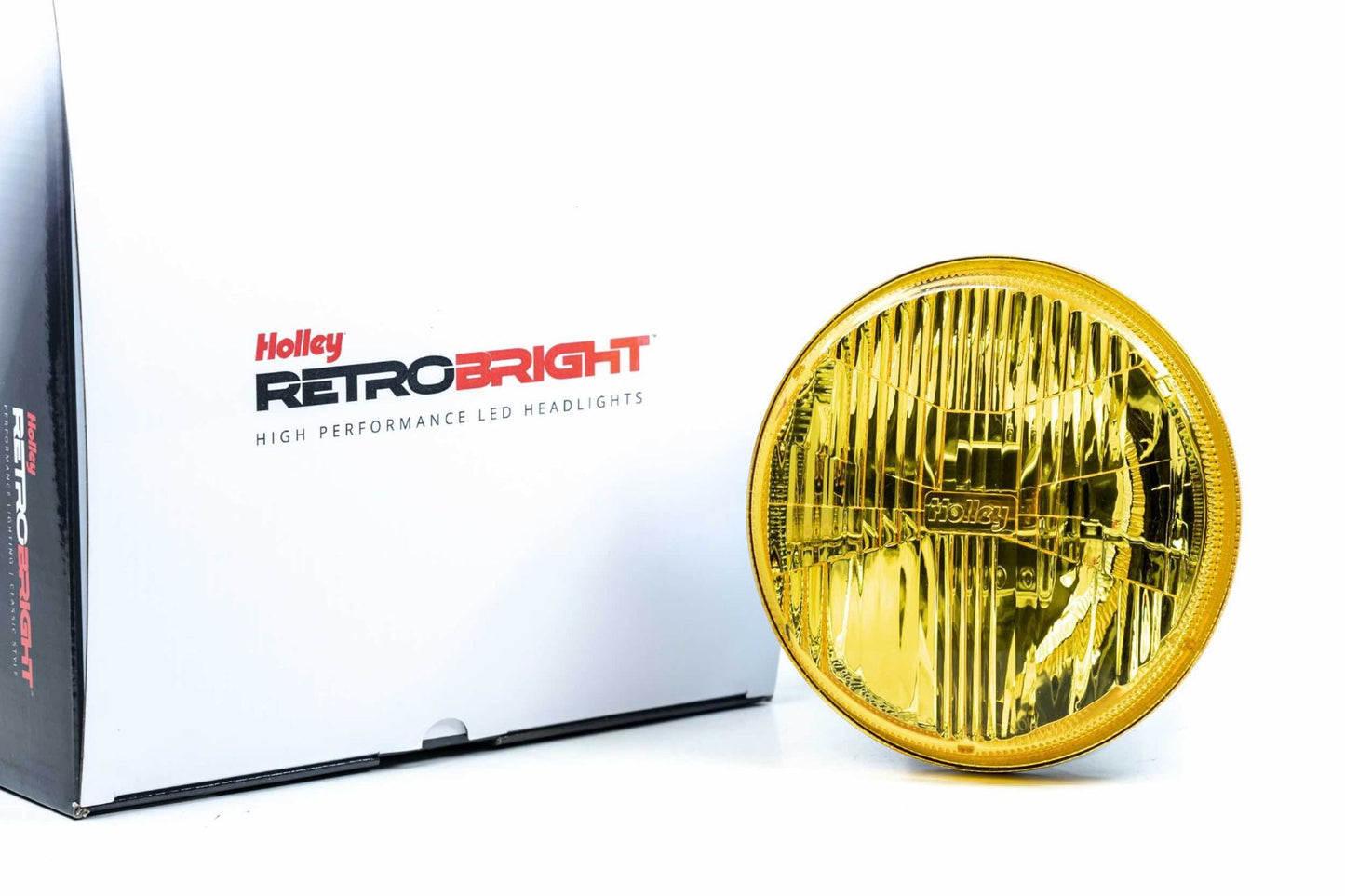 Holley RetroBright Headlights, Euro Yellow, 5.75" Round, LFRB105