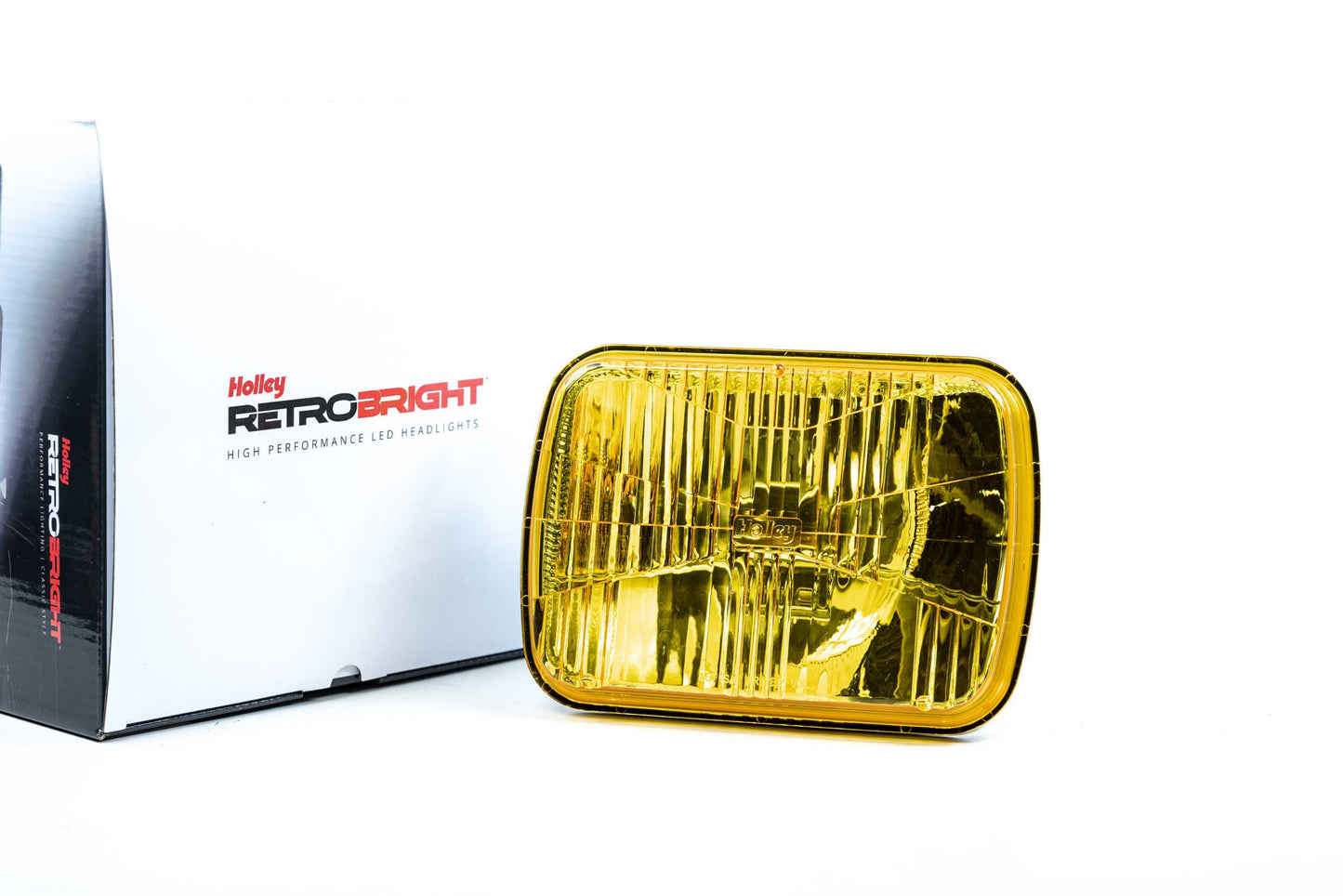 Holley RetroBright Headlights, Euro Yellow, 5x7" Rectangle, LFRB110