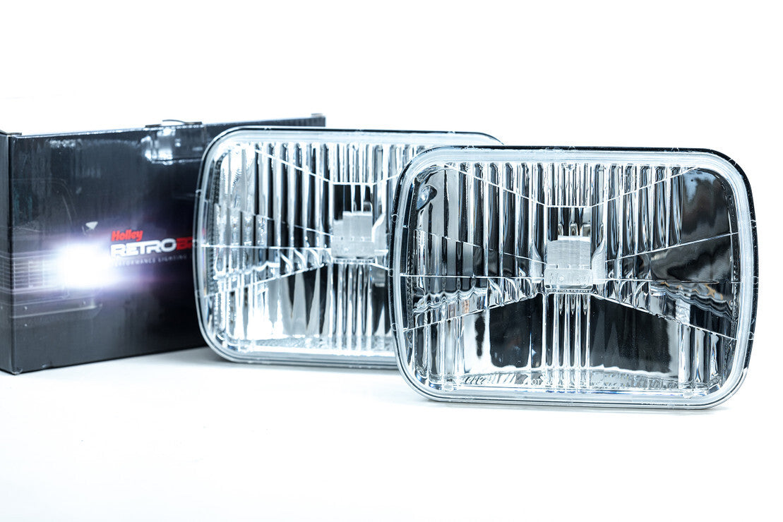 Holley RetroBright Headlights, Modern White, 5x7" Rectangle, LFRB150