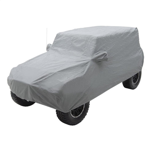 Smittybilt 2007-2018 Jeep Wrangler JKU Full Car Cover with Storage Bag, Lock & Cable, Gray, 835