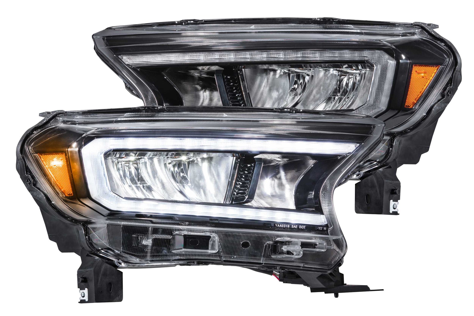 GTR Lighting Ford Ranger Carbide LED Headlights, 2019+, Reflector LED, Pair, GTR.HL05