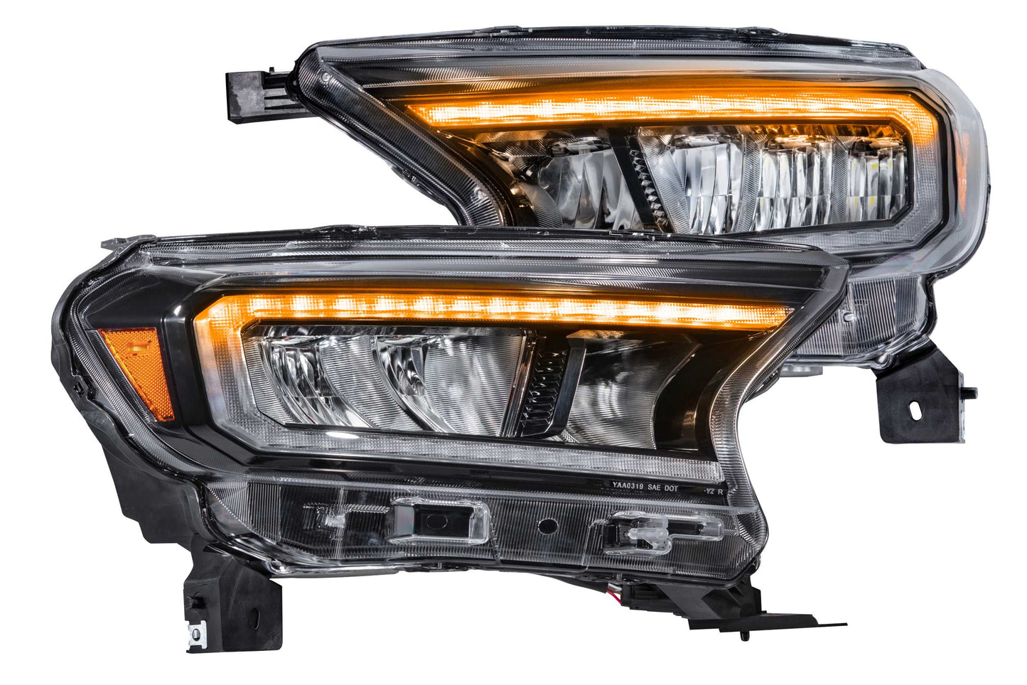 GTR Lighting Ford Ranger Carbide LED Headlights, 2019+, Reflector LED, Pair, GTR.HL05