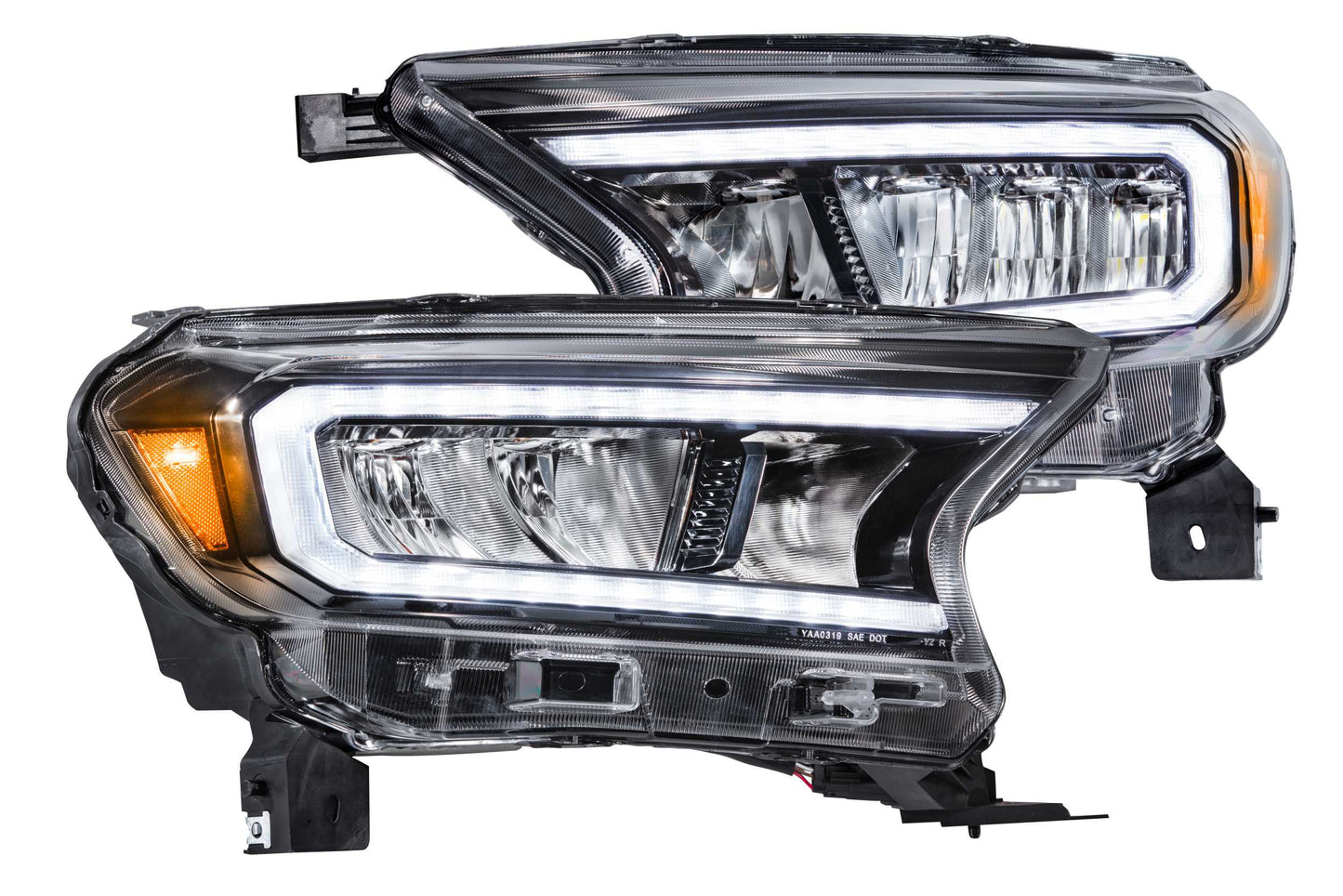 GTR Lighting Ford Ranger Carbide LED Headlights, 2019+, Reflector LED, Pair, GTR.HL05