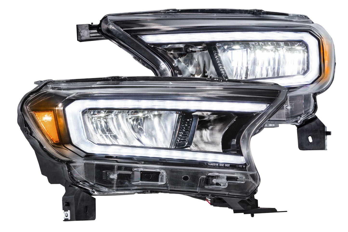 GTR Lighting Ford Ranger Carbide LED Headlights, 2019+, Reflector LED, Pair, GTR.HL05