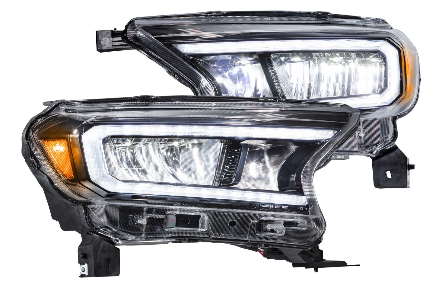 GTR Lighting Ford Ranger Carbide LED Headlights, 2019+, Reflector LED, Pair, GTR.HL05