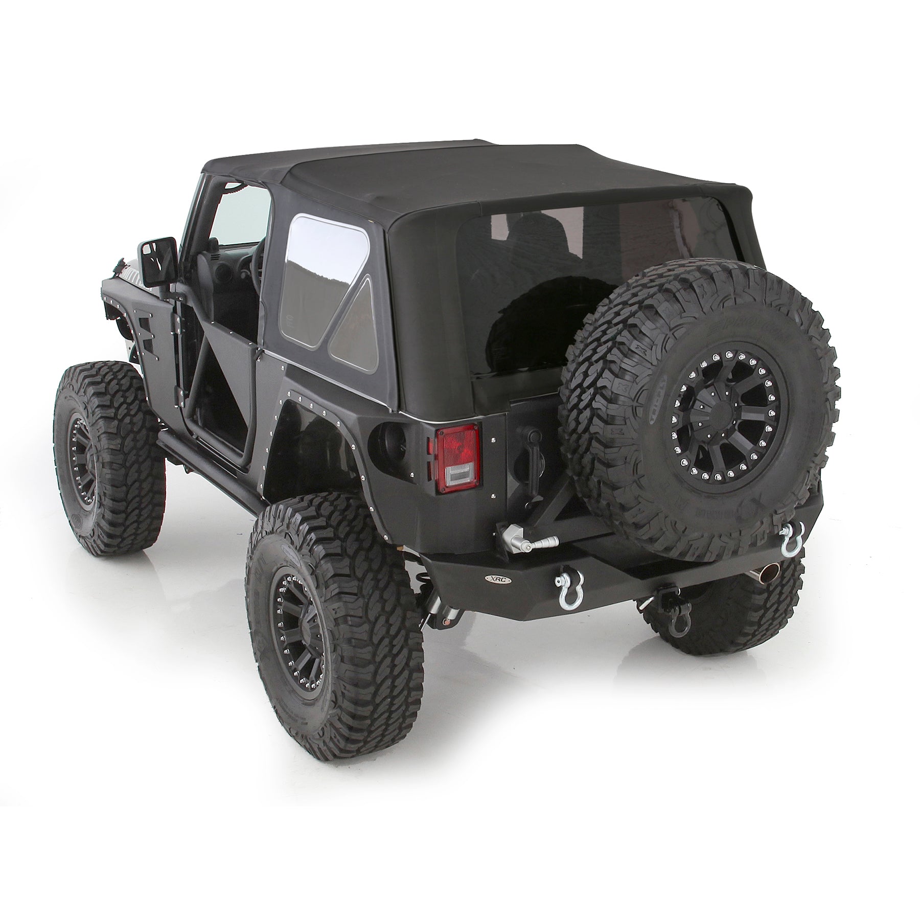 Smittybilt 2010-2018 Jeep Wrangler JK OEM Replacement Soft Top with Tinted Windows, Black Diamond, 9075235