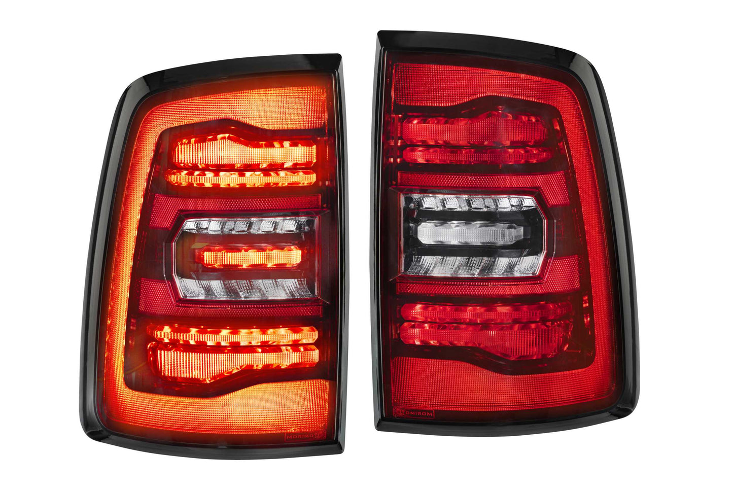 Morimoto Dodge Ram Trucks XB LED Tail Lights, 2009-2018, All Models, Pair, Red, Generation II, LF725