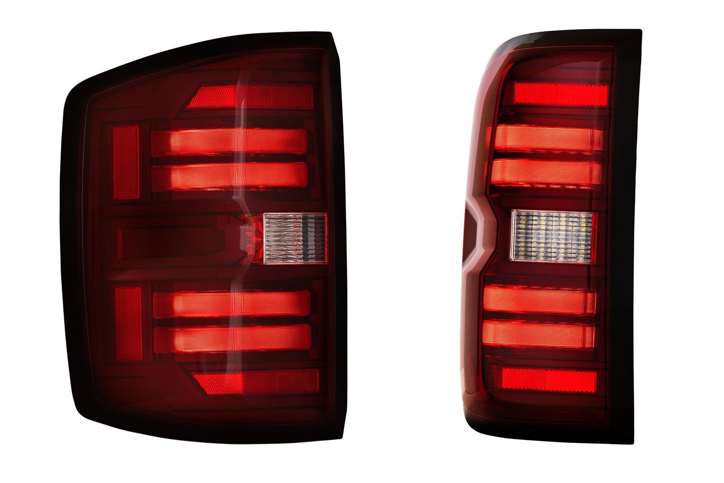 Morimoto Chevrolet Silverado 1500 / HD / GMC Sierra 3500HD Dually XB LED Tail Lights, 2014-2019, Pair, Red, Generation II, LF728