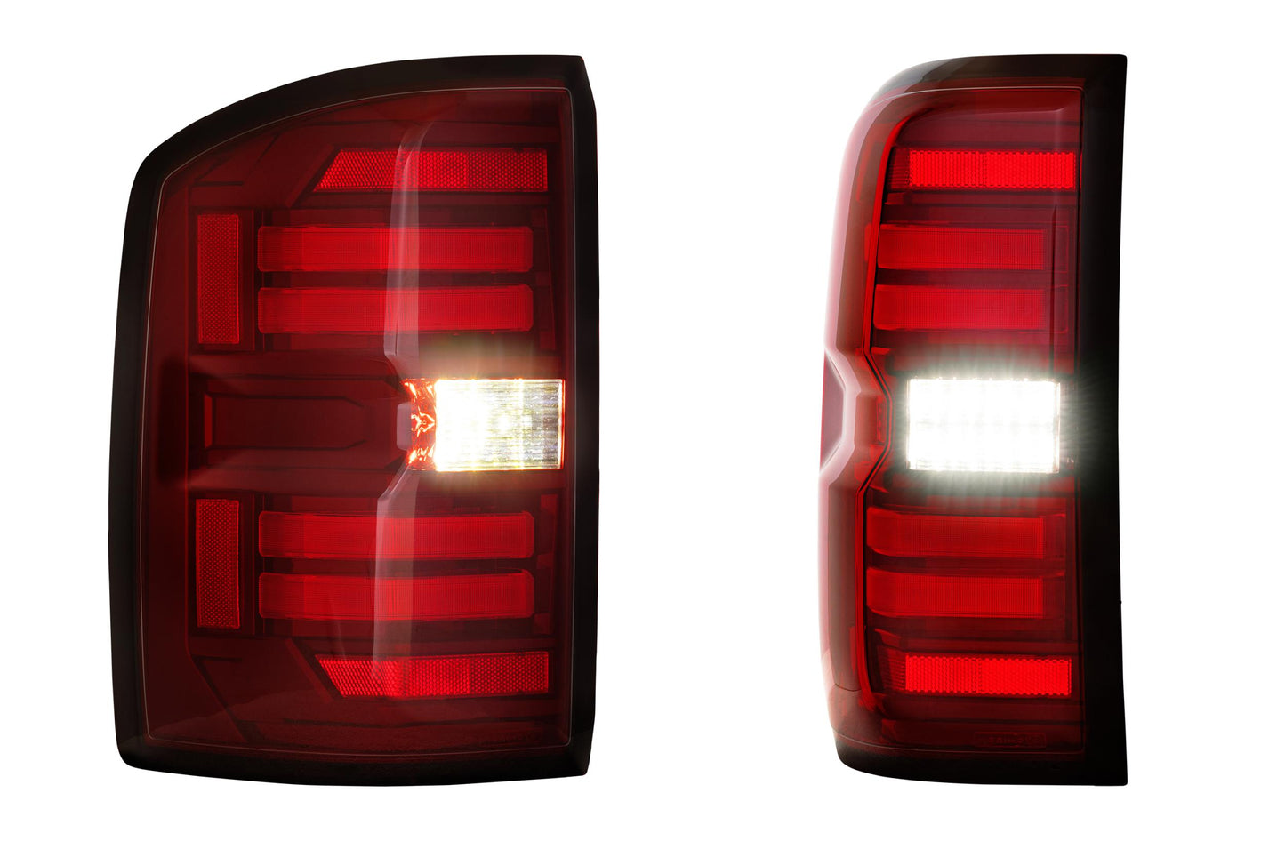 Morimoto GMC Sierra 1500 / Sierra 2500HD / 3500HD XB LED Tail Lights, 2014-2018, Pair, Red, LF730