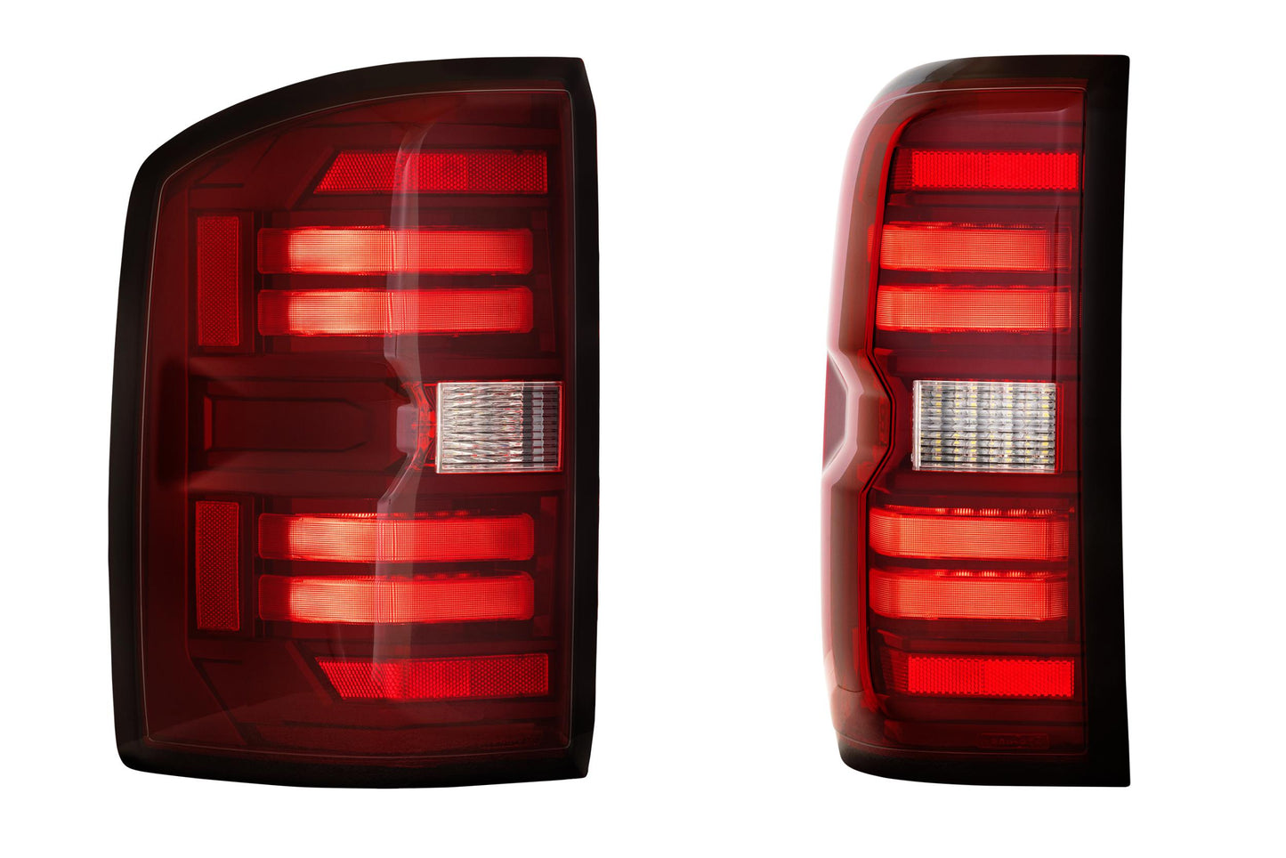 Morimoto GMC Sierra 1500 / Sierra 2500HD / 3500HD XB LED Tail Lights, 2014-2018, Pair, Red, LF730