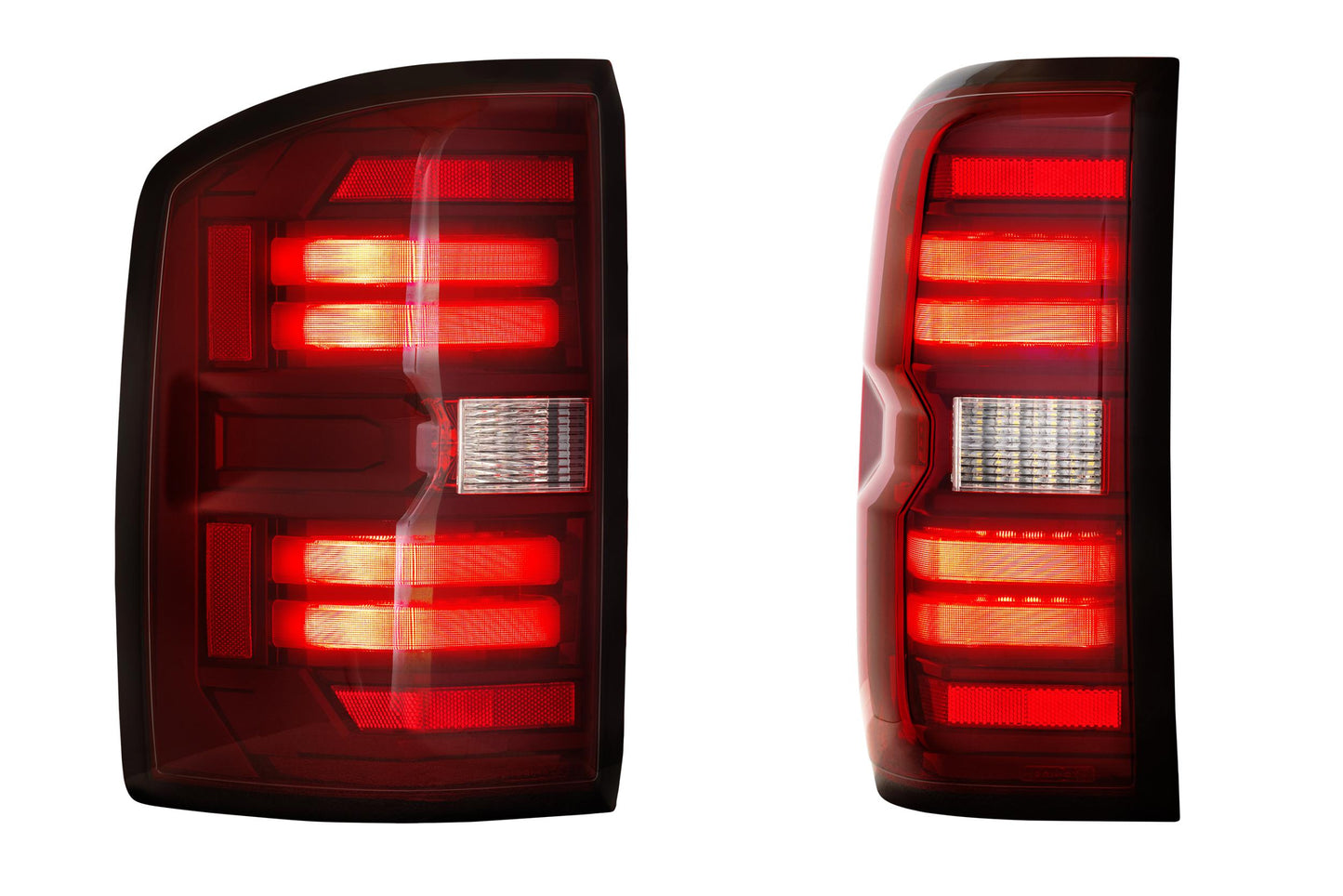 Morimoto GMC Sierra 1500 / Sierra 2500HD / 3500HD XB LED Tail Lights, 2014-2018, Pair, Red, LF730