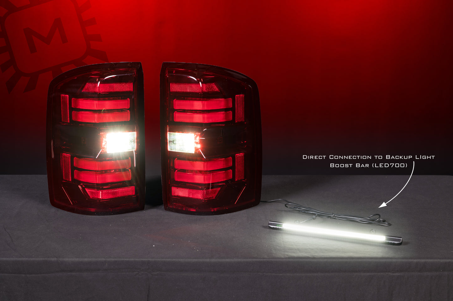 Morimoto GMC Sierra 1500 / Sierra 2500HD / 3500HD XB LED Tail Lights, 2014-2018, Pair, Red, LF730