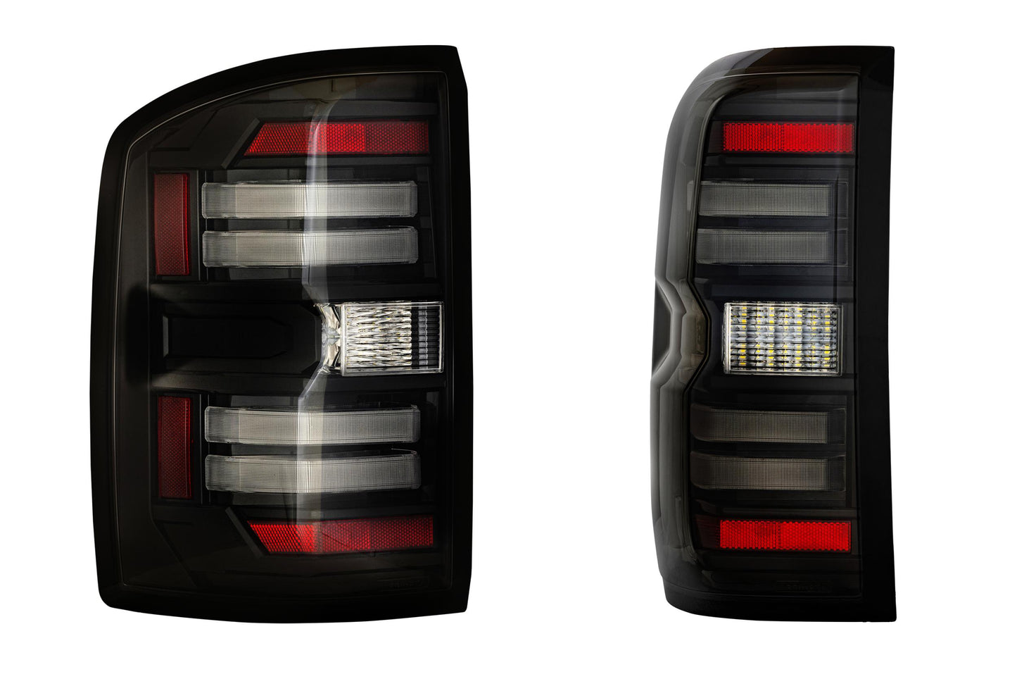 Morimoto GMC Sierra 1500 / Sierra 2500HD / 3500HD XB LED Tail Lights, 2014-2018, Pair, Smoked, LF731