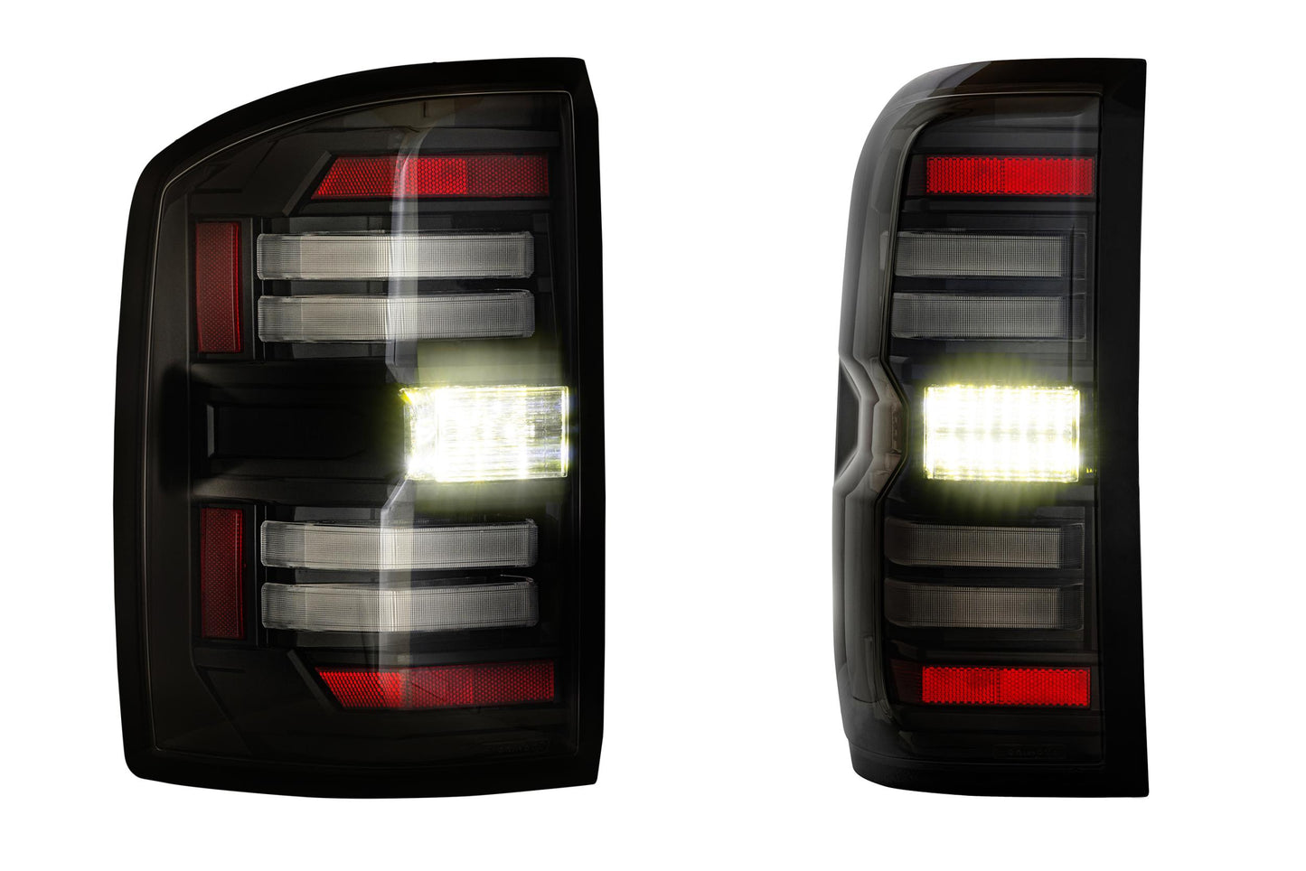 Morimoto GMC Sierra 1500 / Sierra 2500HD / 3500HD XB LED Tail Lights, 2014-2018, Pair, Smoked, LF731