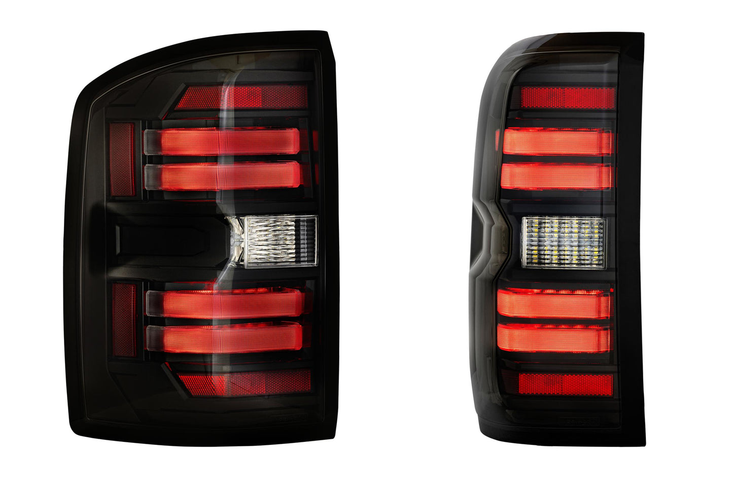 Morimoto GMC Sierra 1500 / Sierra 2500HD / 3500HD XB LED Tail Lights, 2014-2018, Pair, Smoked, LF731