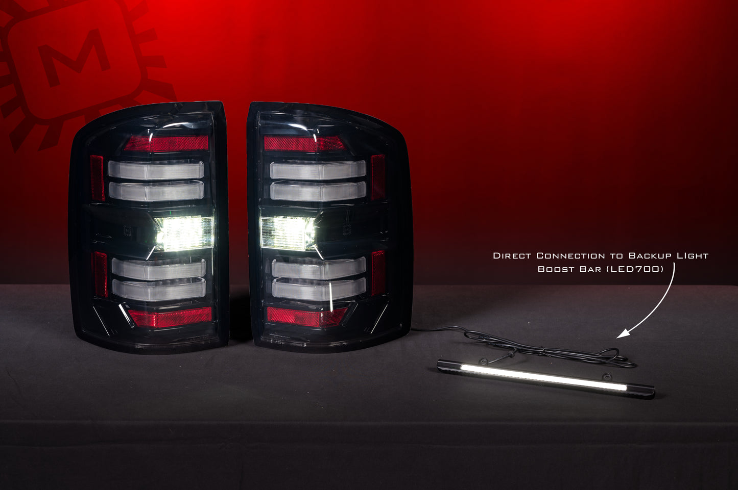 Morimoto GMC Sierra 1500 / Sierra 2500HD / 3500HD XB LED Tail Lights, 2014-2018, Pair, Smoked, LF731