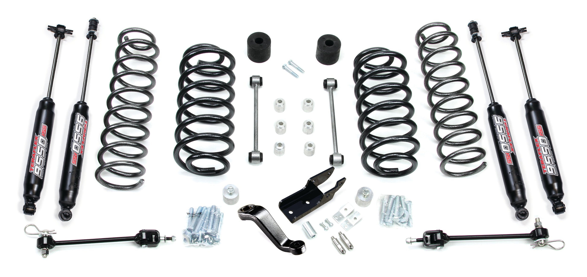 TeraFlex Jeep Wrangler TJ 4" Lift Kit With 9550 Shocks, Right Hand Drive