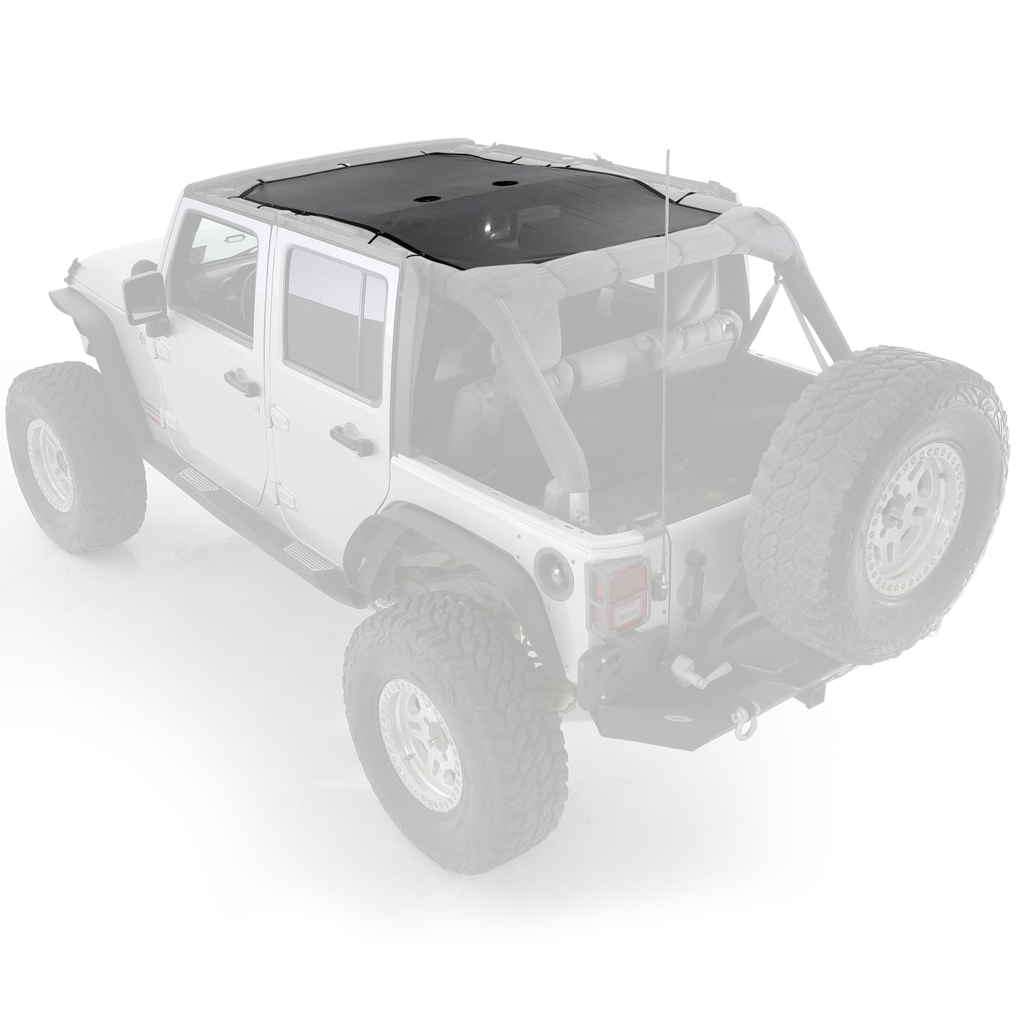 Smittybilt 2007-2018 Jeep Wrangler JKU Cloak Extended Mesh Top, Mesh, 95500