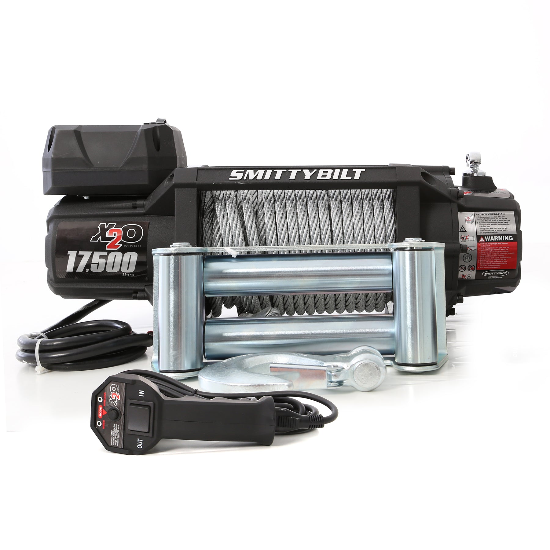 Smittybilt X2O Gen 2 17,500 lb Winch with Steel Cable, Universal, 97517