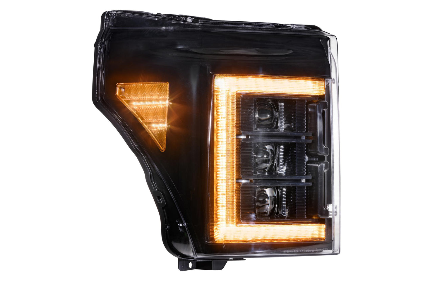 Morimoto Ford Super Duty XB LED Headlights, 2011-2016, Pair, Amber DRL, LF505-A-ASM