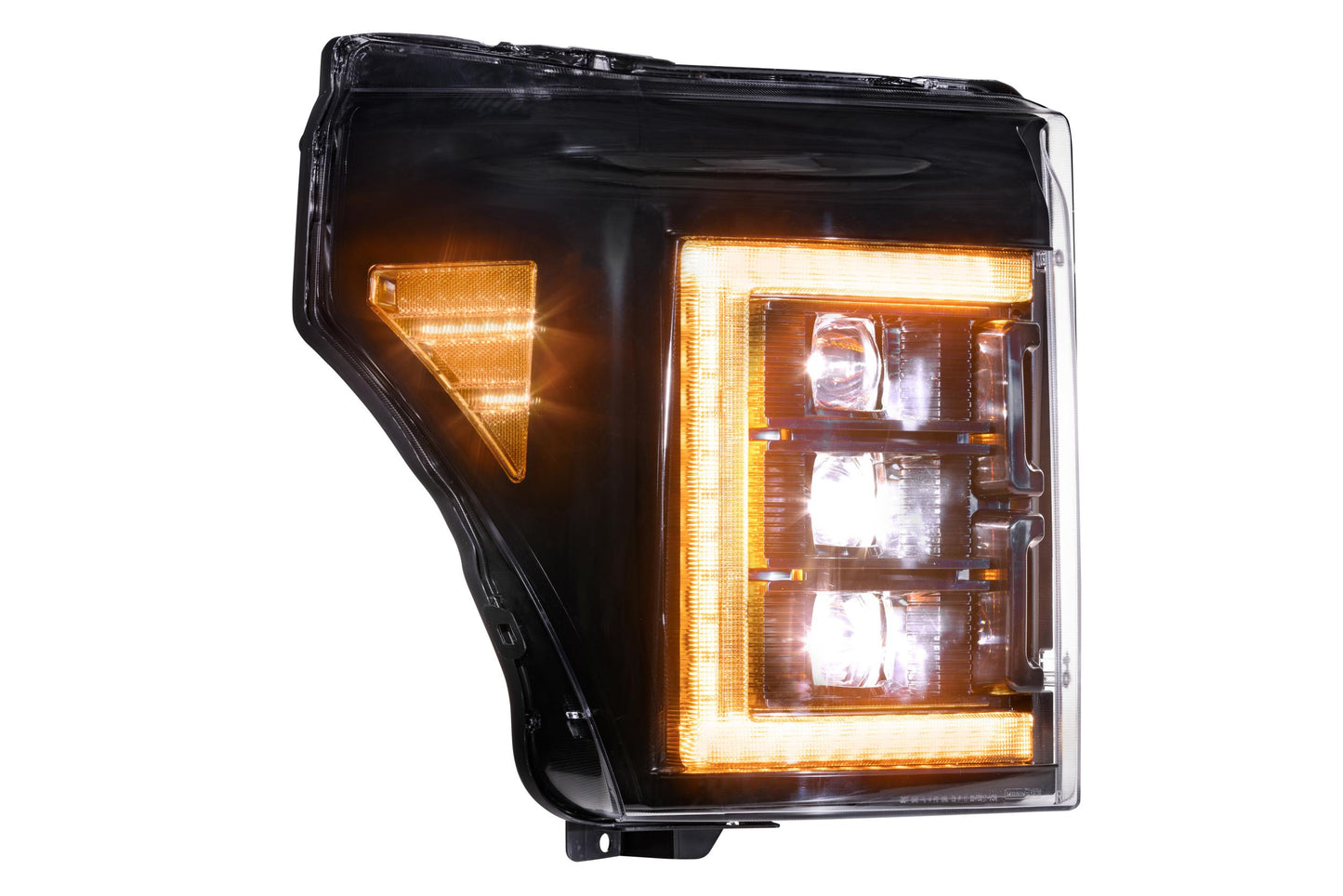 Morimoto Ford Super Duty XB LED Headlights, 2011-2016, Pair, Amber DRL, LF505-A-ASM