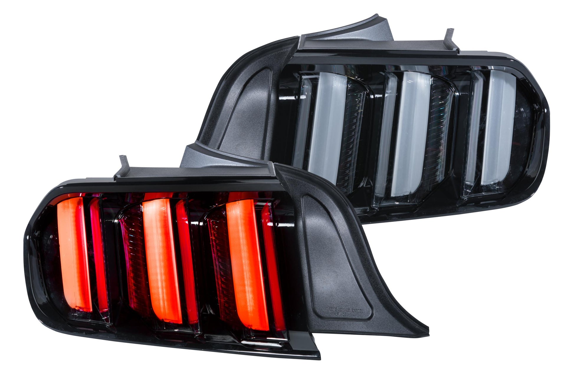 Morimoto Ford Mustang XB LED Tail Lights, 2015-2022, Pair / Clear, Amber Seq, LF425