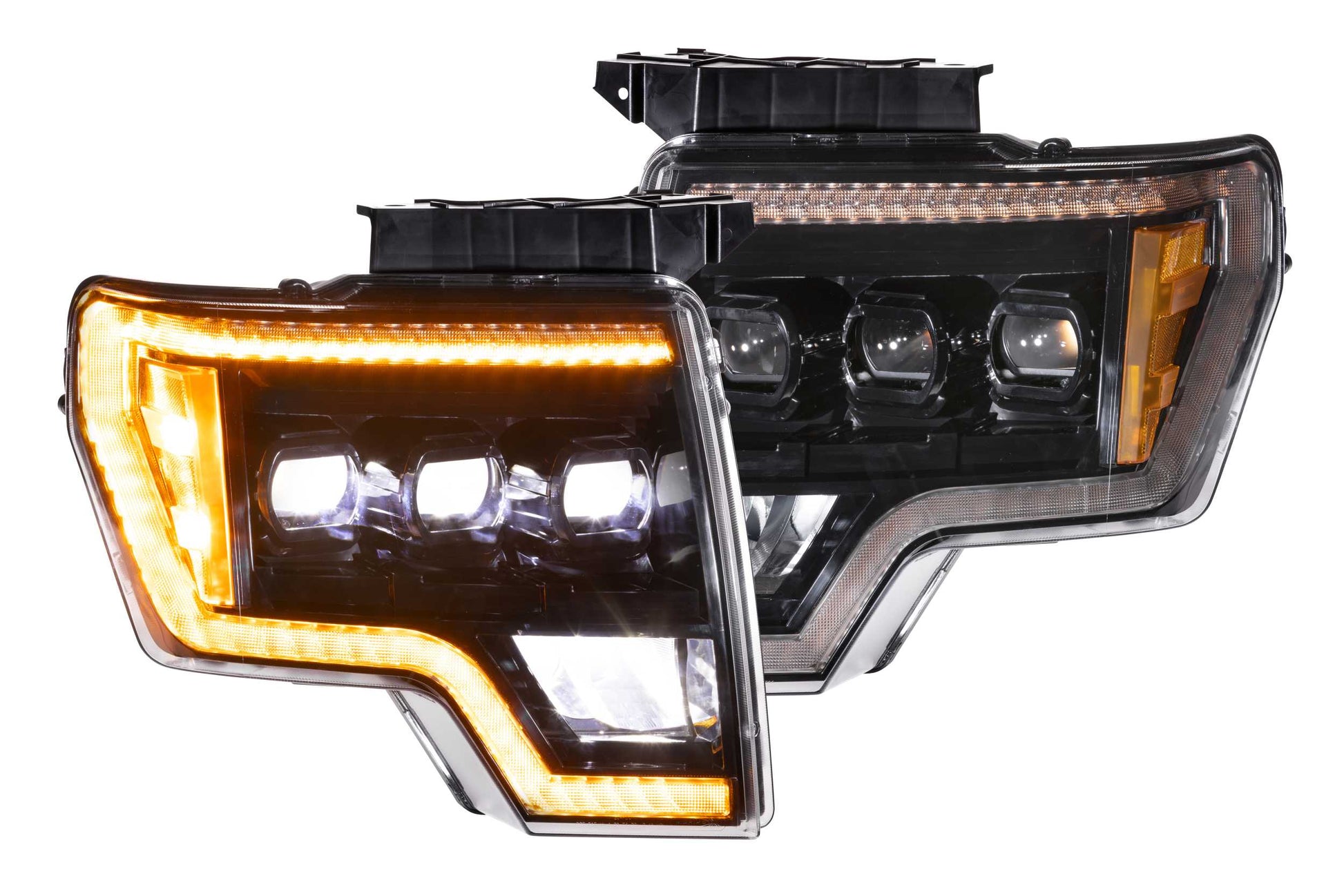 Morimoto Ford F-150 XB LED Headlights, 2009-2014, Pair, ASM Amber DRL, LF506-A-ASM