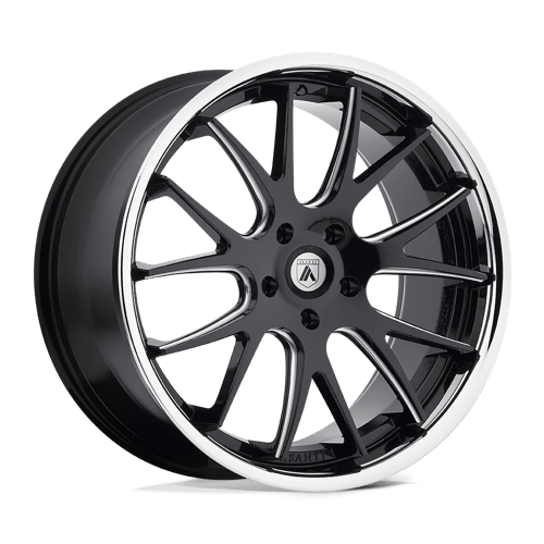 Asanti ABL-3 Castor Matte Black Milled SS Lip Wheels