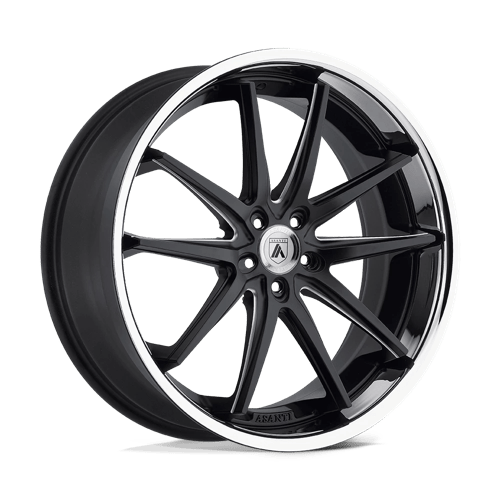 Asanti ABL-5 Altair Matte Black Milled SS Lip Wheels