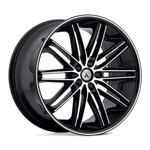 Asanti ABL-10 Pollux Machined Face Black Lip Wheels