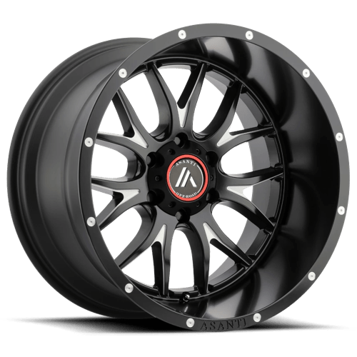 Asanti AB807 Carbine Satin Black Milled Wheels