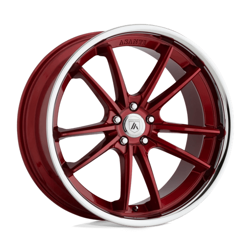 Asanti ABL-23 Sigma Candy Red With Chrome Lip Wheels