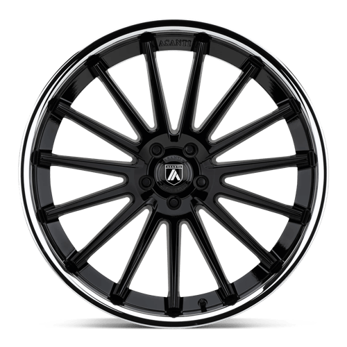 Asanti ABL-24 Beta Gloss Black Chrome Lip Wheels