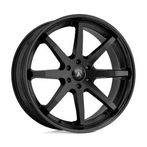 Asanti ABL-32 Kaiser Satin Black Gloss Black Lip Wheels