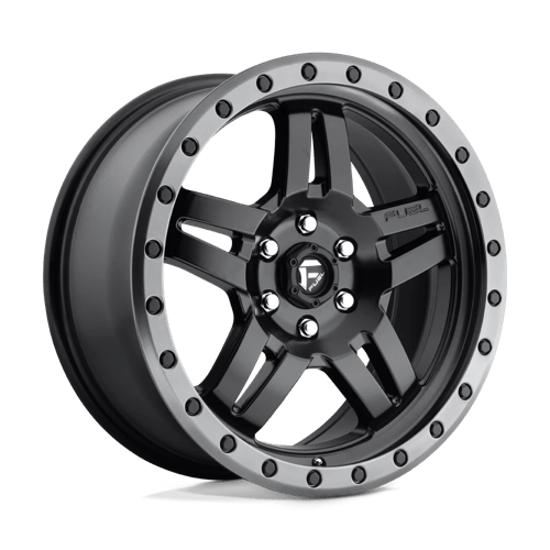 Fuel D557 Anza Matte Black Gun Metal Ring 1-Piece Wheels