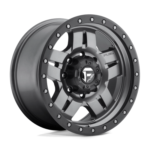 Fuel D558 Anza Matte Gun Metal Black Bead Ring 1-Piece Wheels