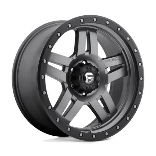 Fuel D558 Anza Matte Gun Metal Black Bead Ring 1-Piece Wheels